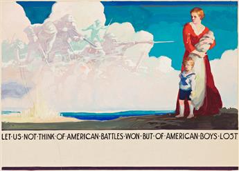 RALPH ILIGAN (1894-1960) Let us not think of American battles won... * Agriculture. [WORLD WAR II / POSTER / PROPAGANDA]